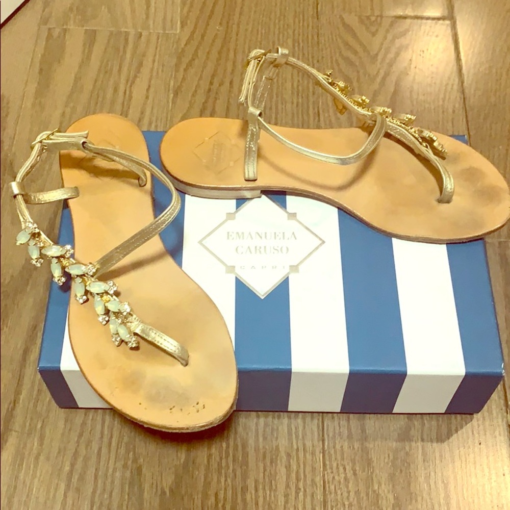 Emanuela Caruso crystal embellished sandals